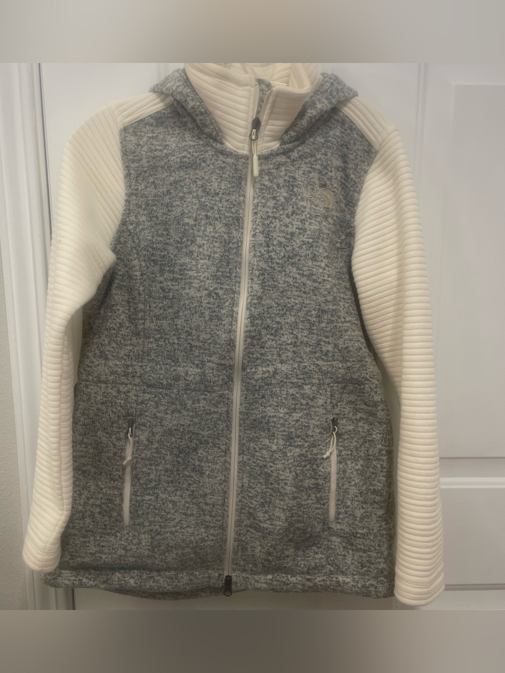 The North Face Heathered Gray/White Indi 2 Hooded Jacket Women’s Size M